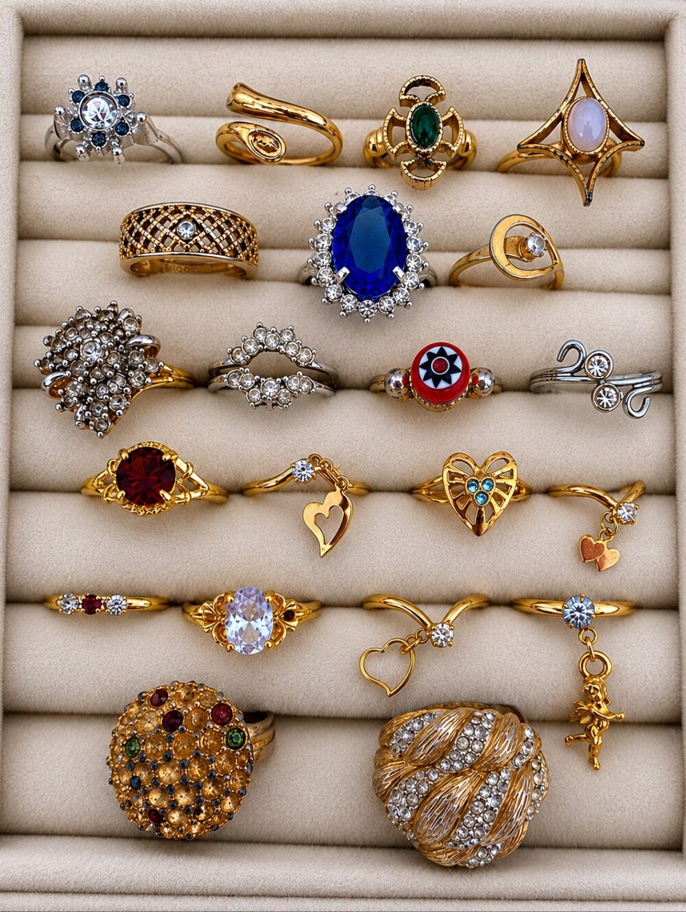 Vintage Avon, Sarah Coventry & NOS Rings 21pc Lot | Cottagecore Coquette Rings